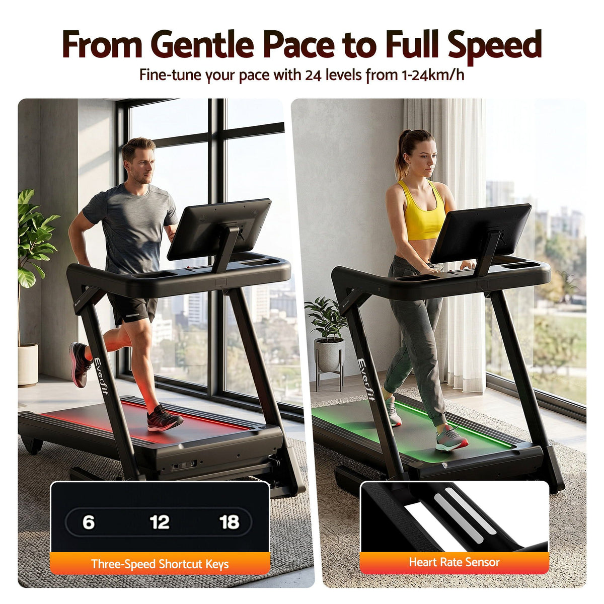 Foldable Treadmill 500mm Belt Auto Incline | HomeAndLiving - 5