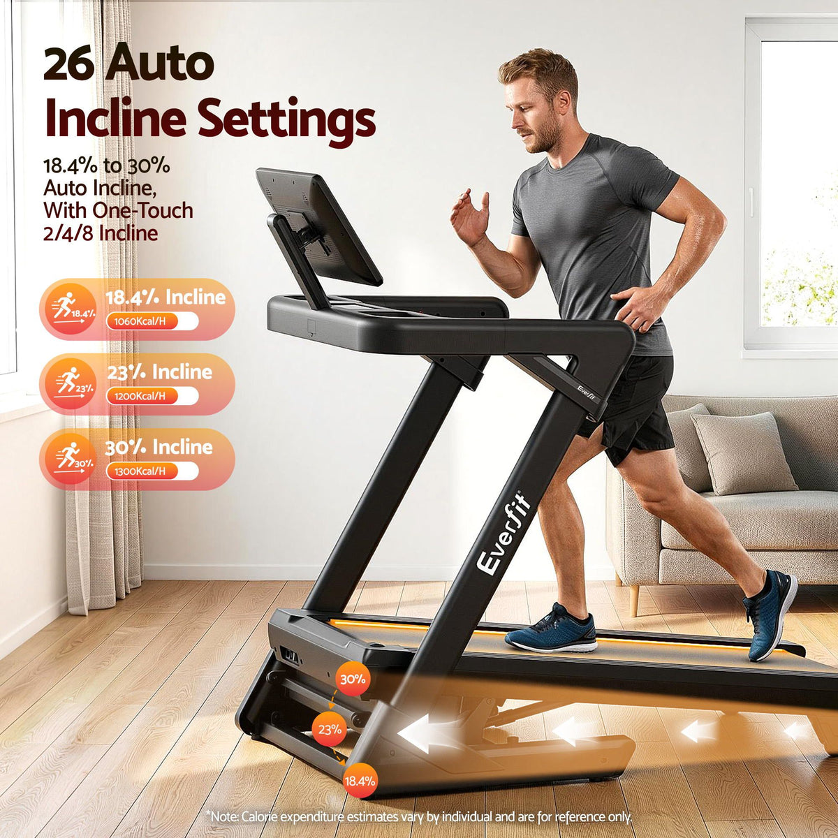 Foldable Treadmill 500mm Belt Auto Incline | HomeAndLiving - 7