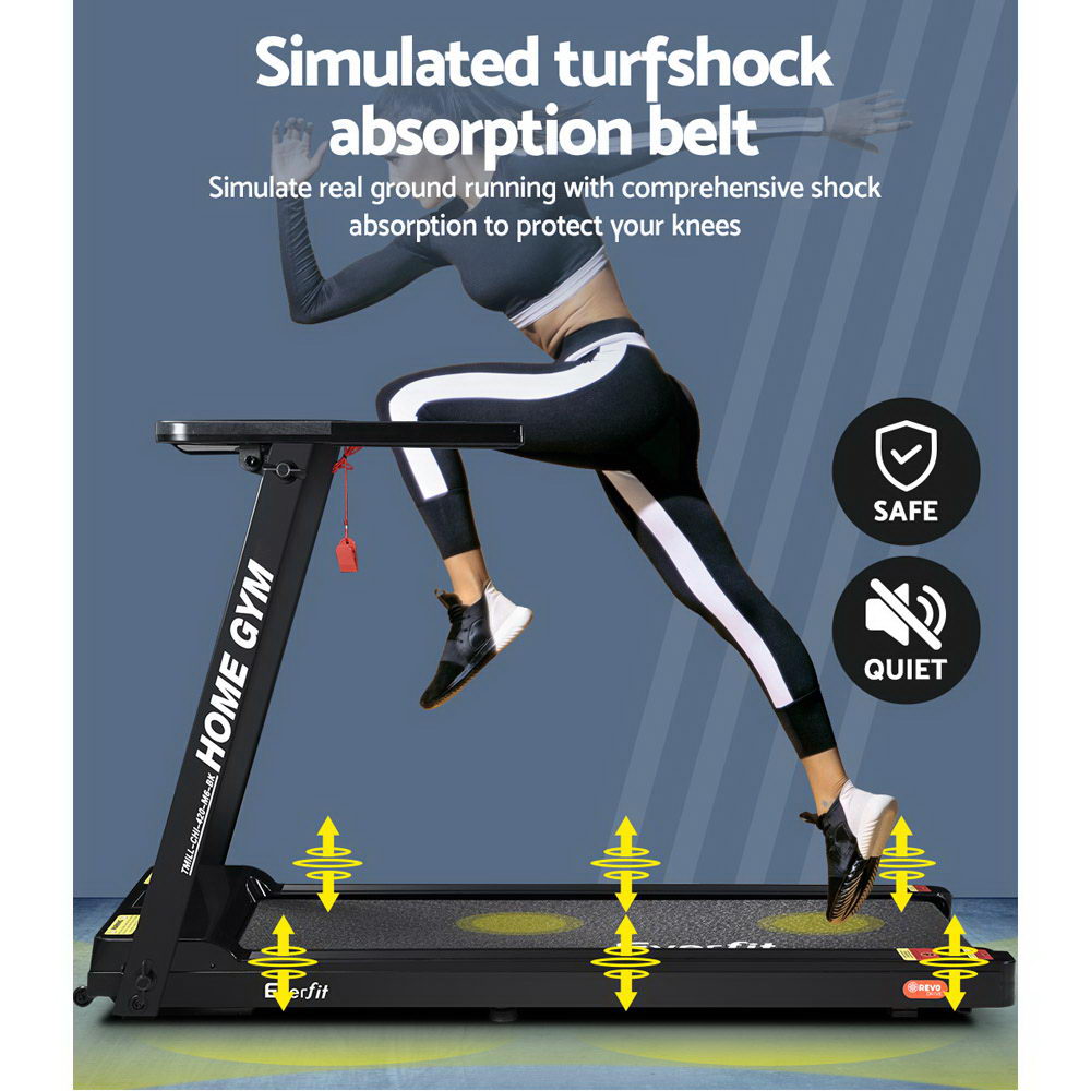 Treadmill Electric Home Gym Fitness Exercise Fully Foldable 420Mm Black
