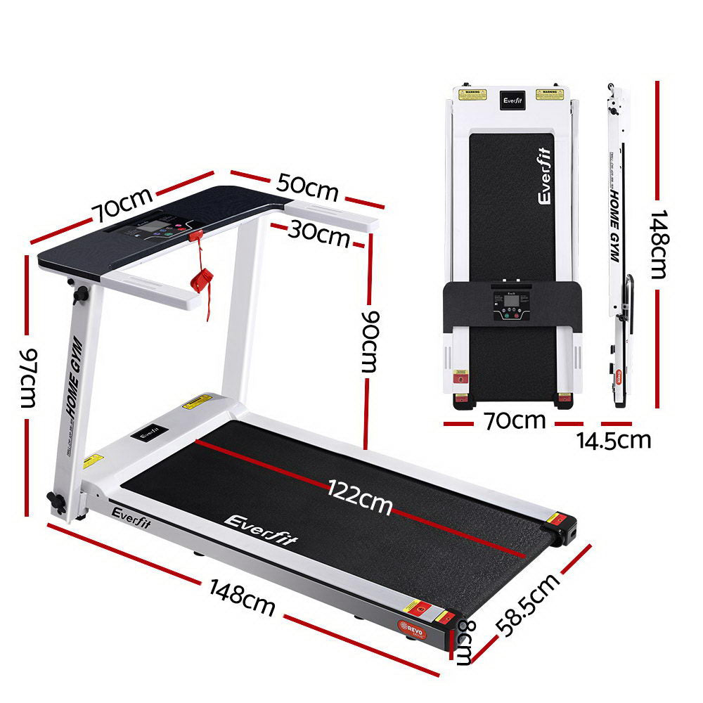 Treadmill Electric Home Gym Fitness Exercise Fully Foldable 420Mm White