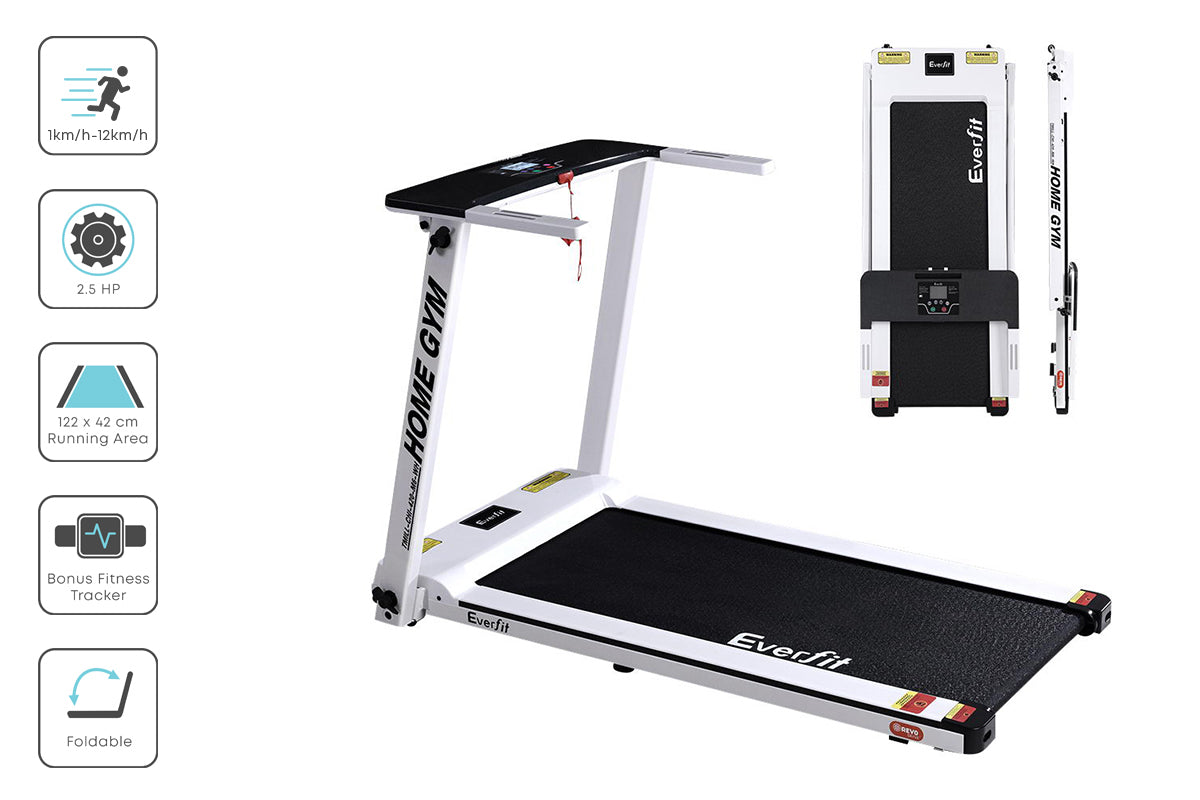 Treadmill Electric Home Gym Fitness Exercise Fully Foldable 420Mm White
