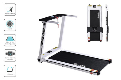 Treadmill Electric Home Gym Fitness Exercise Fully Foldable 420Mm White