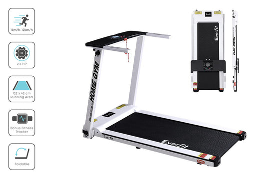 Treadmill Electric Home Gym Fitness Exercise Fully Foldable 420Mm White