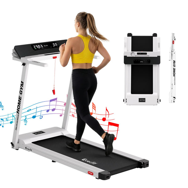  Treadmill Electric Home Gym Fitness Exercise Fully Foldable 450Mm White