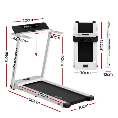 Treadmill Electric Home Gym Fitness Exercise Fully Foldable 450Mm White