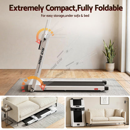Treadmill Electric Home Gym Fitness Exercise Fully Foldable 450Mm White