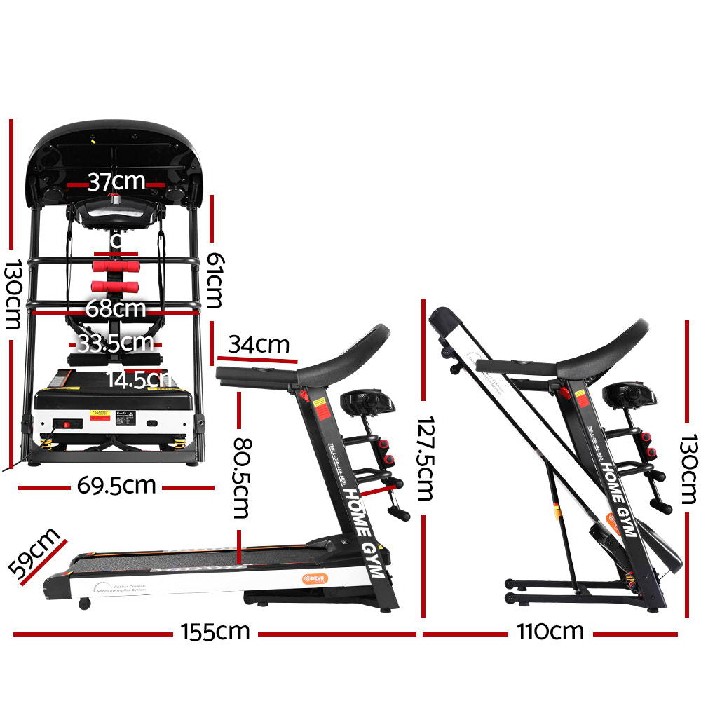 Treadmill Electric Home Gym Fitness Exercise Machine W/ Massager 450Mm
