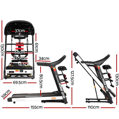 Treadmill Electric Home Gym Fitness Exercise Machine W/ Massager 450Mm