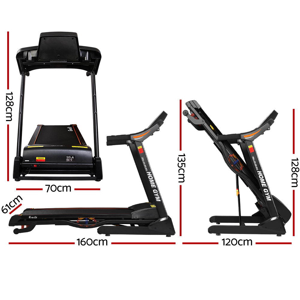 Treadmill Electric Auto Incline Home Gym Fitness Exercise Machine 480Mm