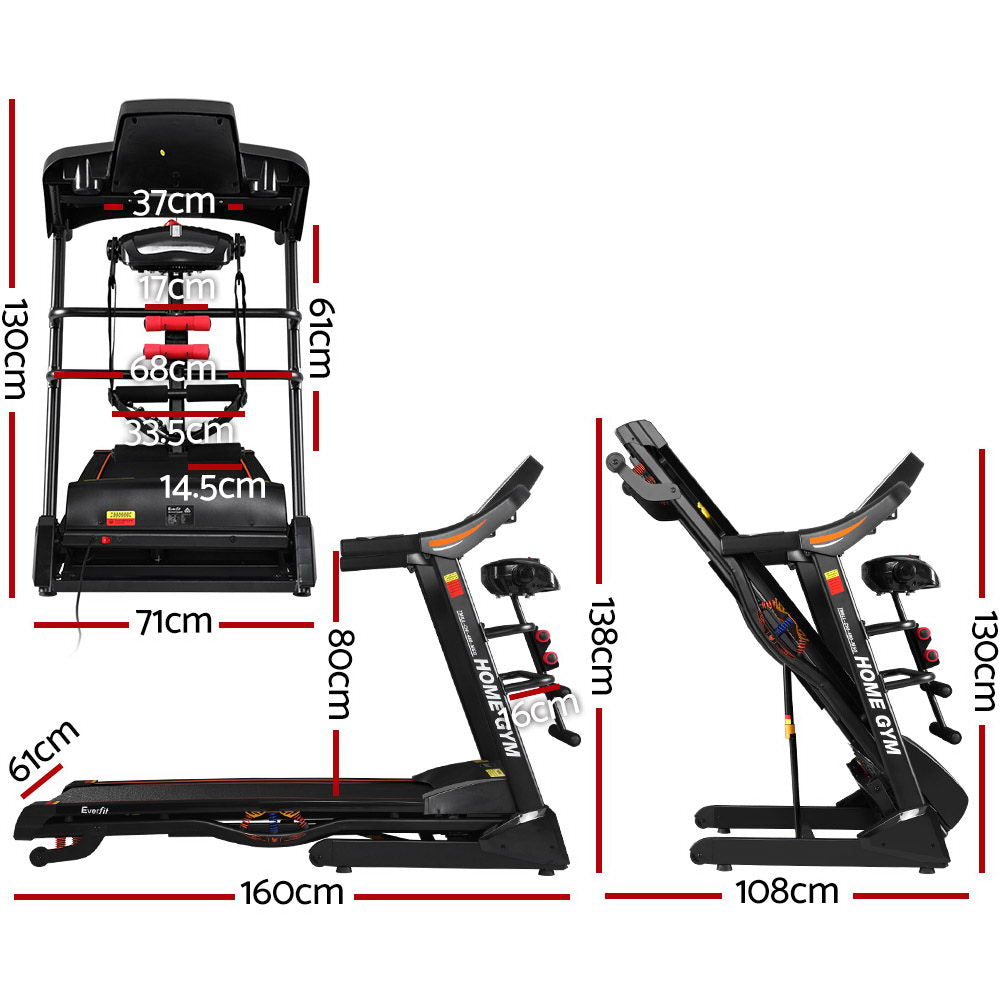 Treadmill Electric Home Gym Fitness Exercise Machine W/ Massager 480Mm