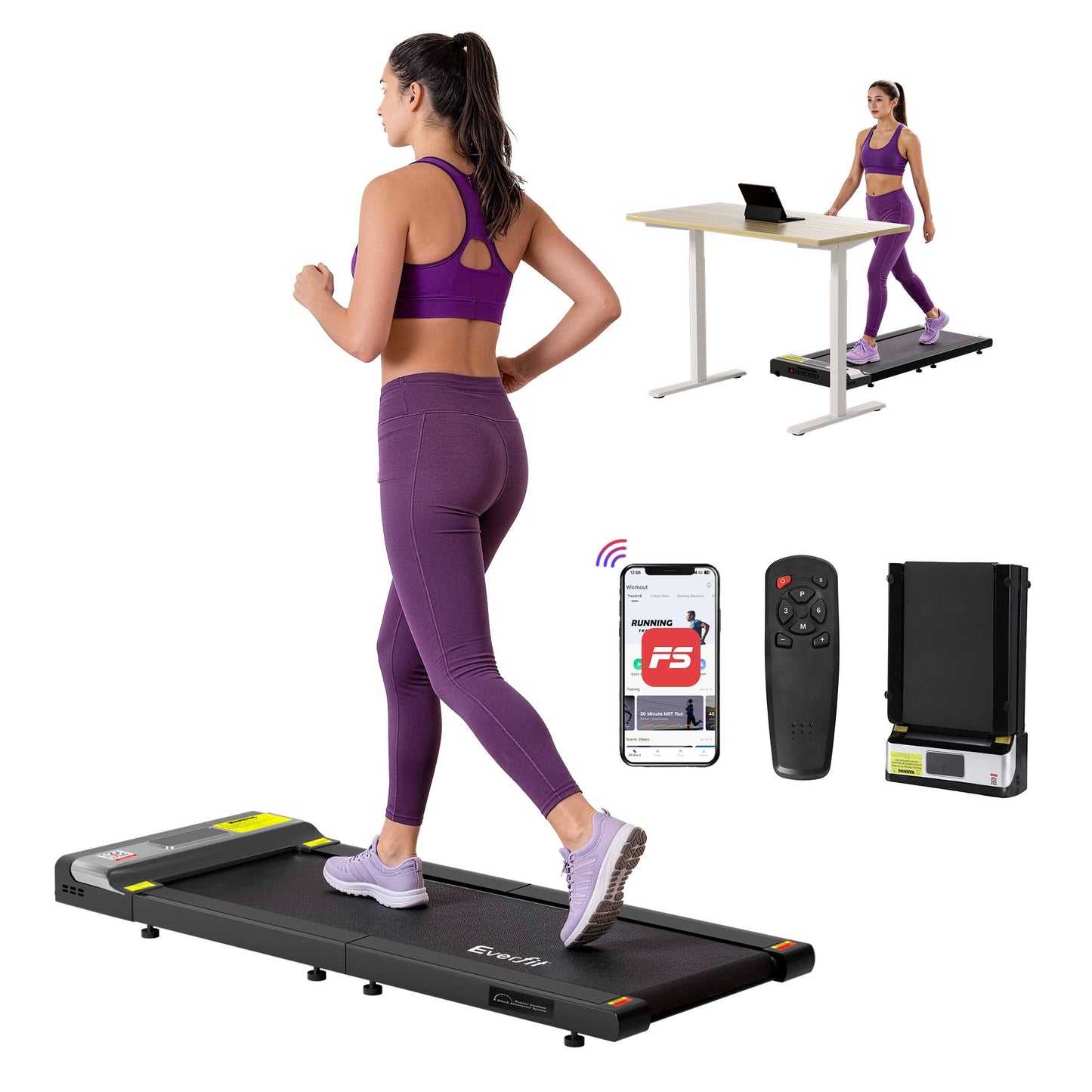 Electric Foldable Treadmill - Compact Fitness Pad