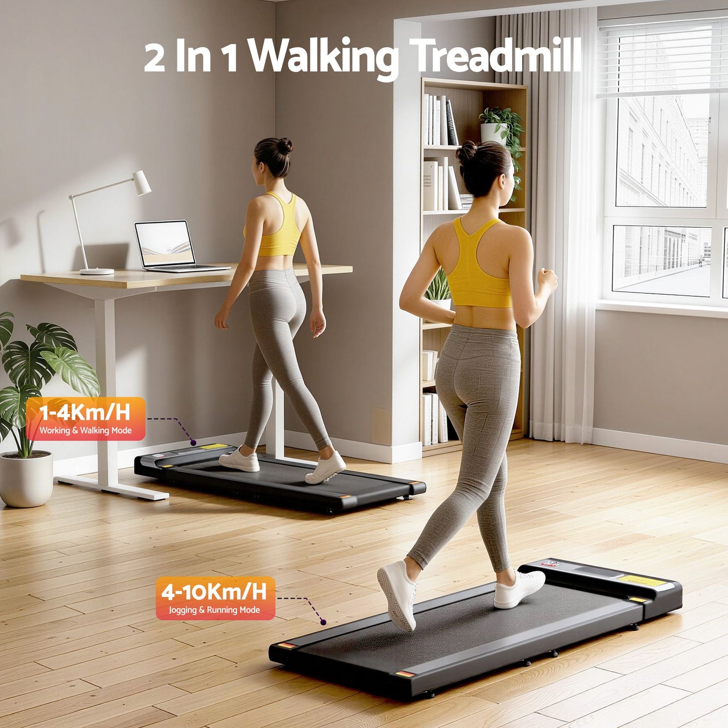 Electric Foldable Treadmill - Compact Fitness Pad