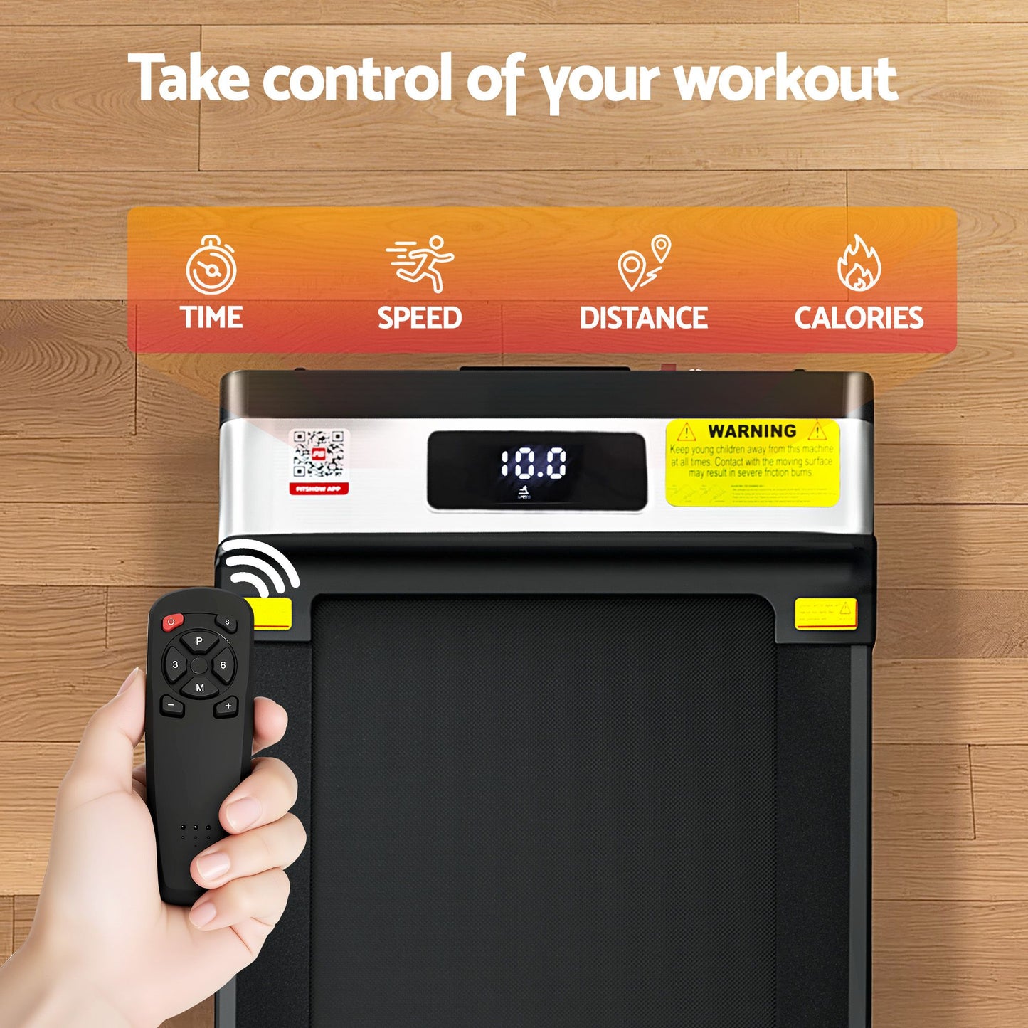Electric Foldable Treadmill - Compact Fitness Pad