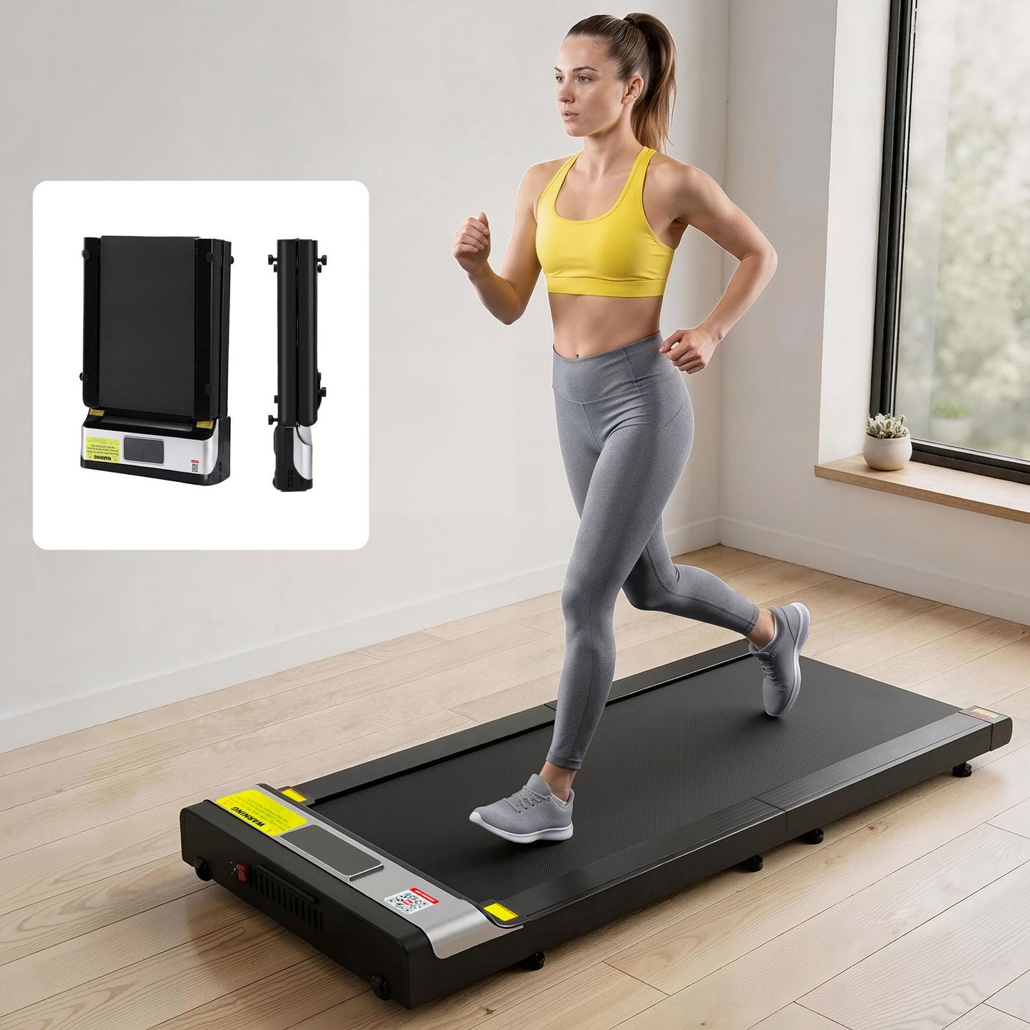 Electric Foldable Treadmill - Compact Fitness Pad