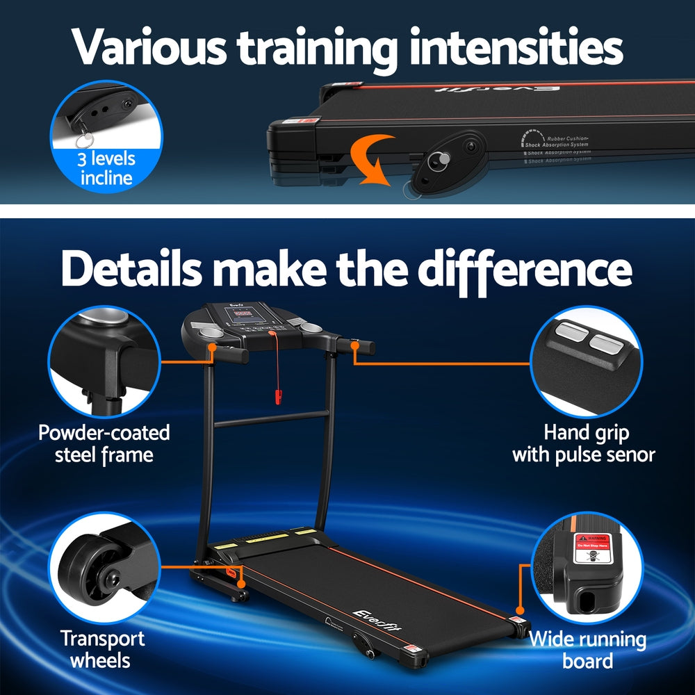 Treadmill Electric Home Gym Fitness Exercise Equipment Incline 400Mm