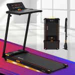 Treadmill Electric Walking Pad Foldable Incline for Home Office Gym Black