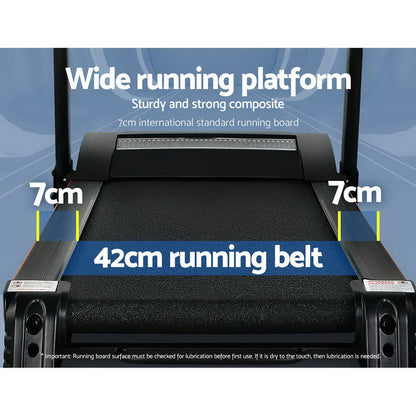 Treadmill Electric Home Gym Fitness Exercise Machine Hydraulic 420Mm