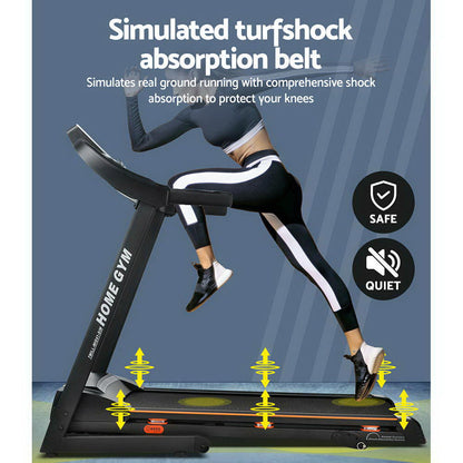 Treadmill Electric Home Gym Fitness Exercise Machine Hydraulic 420Mm