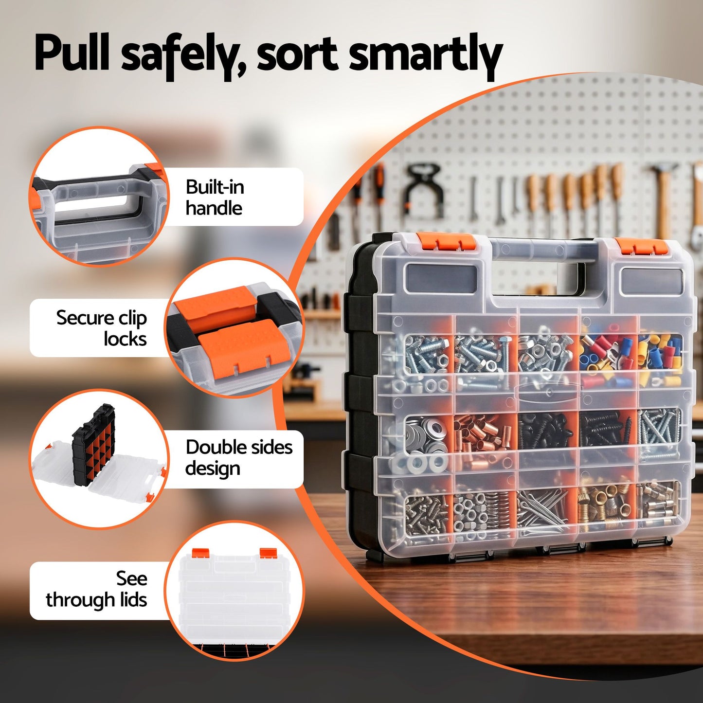 34 Compartment Tool Box Organiser Small Parts | Home & Living