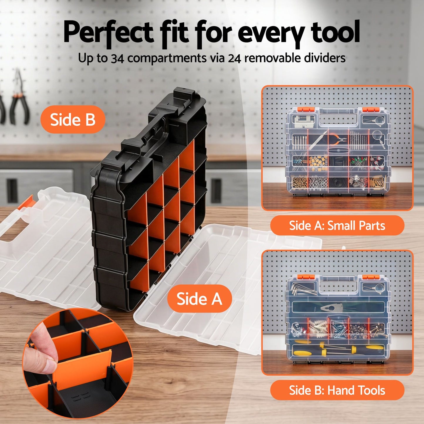 34 Compartment Tool Box Organiser Small Parts | Home & Living
