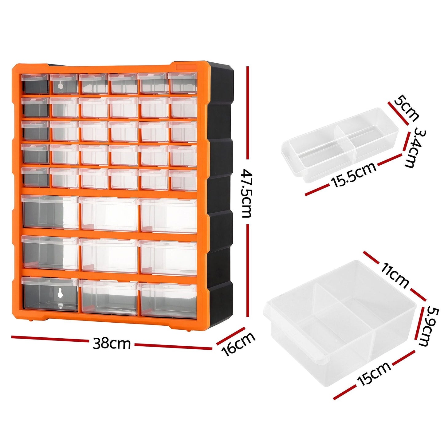 39-Drawer Tool Storage Cabinet Hardware Organizer | Home & Living