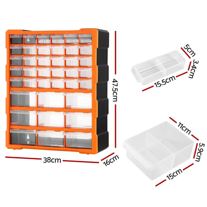 39-Drawer Tool Storage Cabinet Hardware Organizer | Home & Living
