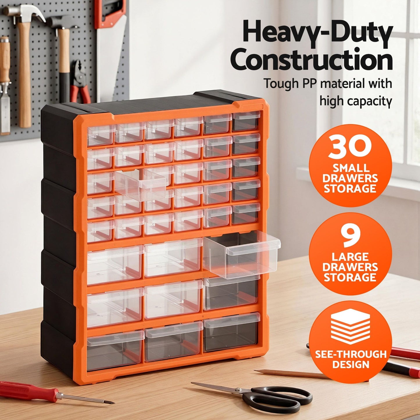39-Drawer Tool Storage Cabinet Hardware Organizer | Home & Living
