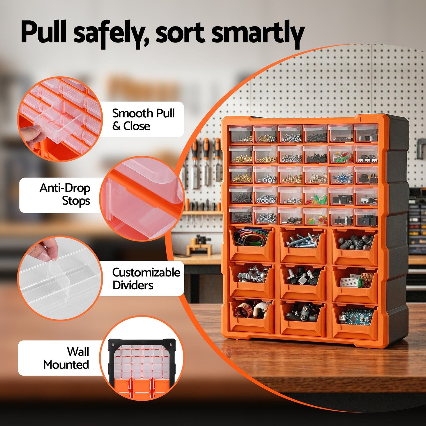 39-Drawer Hardware Cabinet Screw Storage Box | Home & Living