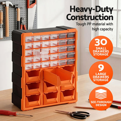 39-Drawer Hardware Cabinet Screw Storage Box | Home & Living