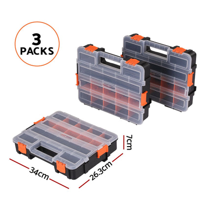Tool Box Organiser 3 Pack Hardware Storage | Home & Living