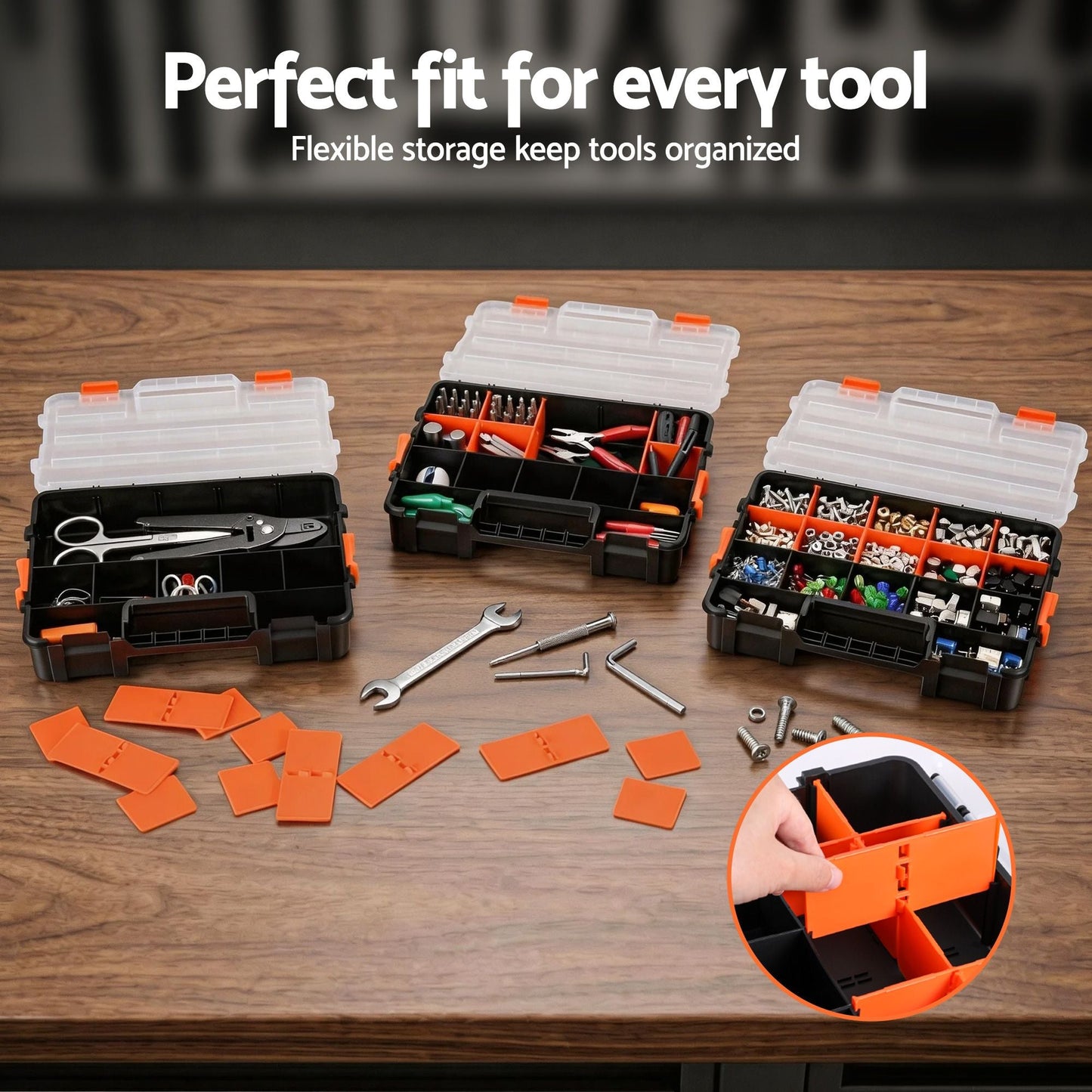 Tool Box Organiser 3 Pack Hardware Storage | Home & Living