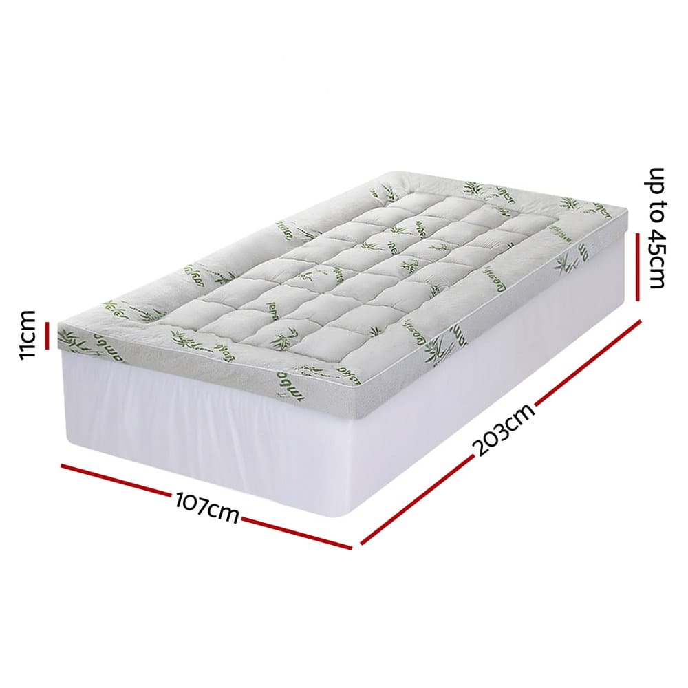 White mattress 203x107cm, rear view