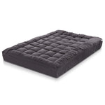 Giselle King Single Mattress Topper Pillowtop 1000GSM Charcoal Microfibre Bamboo