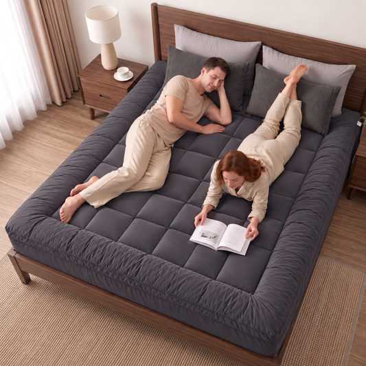Mattress Topper Pillowtop Bamboo Charcoal Queen