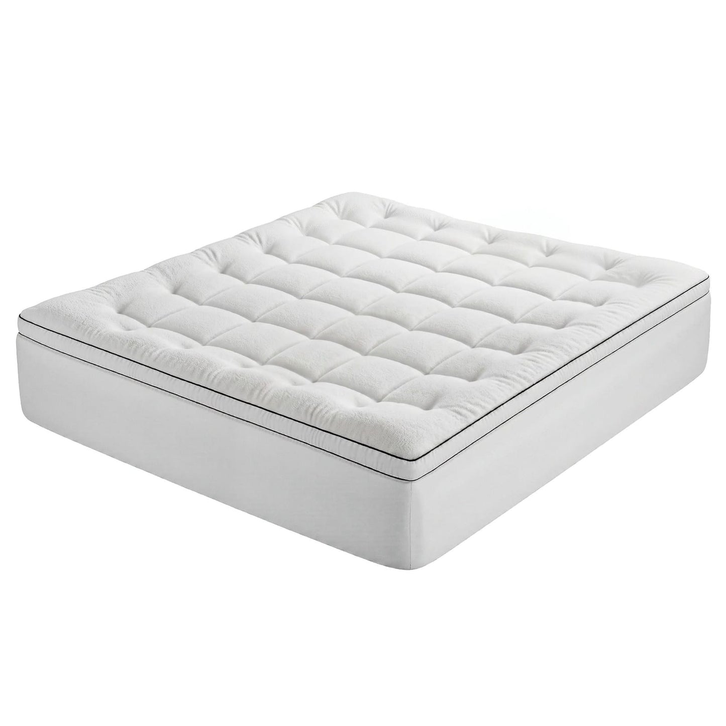 White mattress 203x183cm, rear view