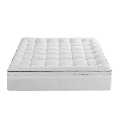 White mattress 203x183cm, in room setting