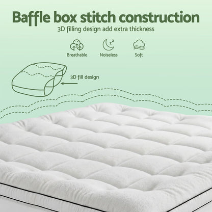 White mattress 203x183cm, view 9