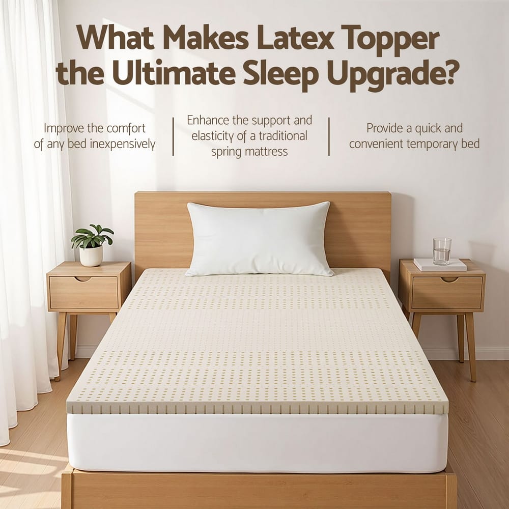 Natural mattress 203x107x5cm, in room setting