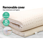 Giselle Bedding 7 Zone Latex Mattress Topper Underlay 7.5cm Queen Mat Pad Cover