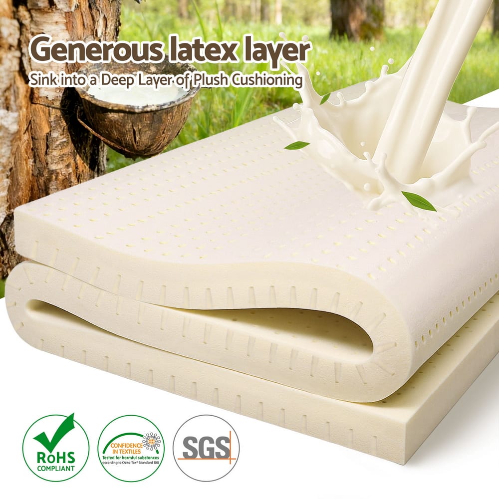 Latex Mattress Topper 7.5cm Thick 190x90x7.5cm