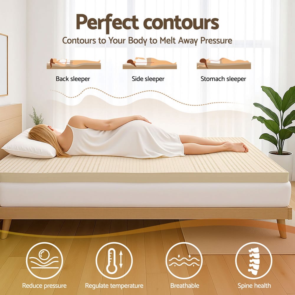 Latex Mattress Topper 7.5cm Thick 190x90x7.5cm