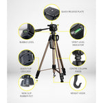 Professional Dslr Camera Tripod Stand, Adjustable 62-160Cm Gold