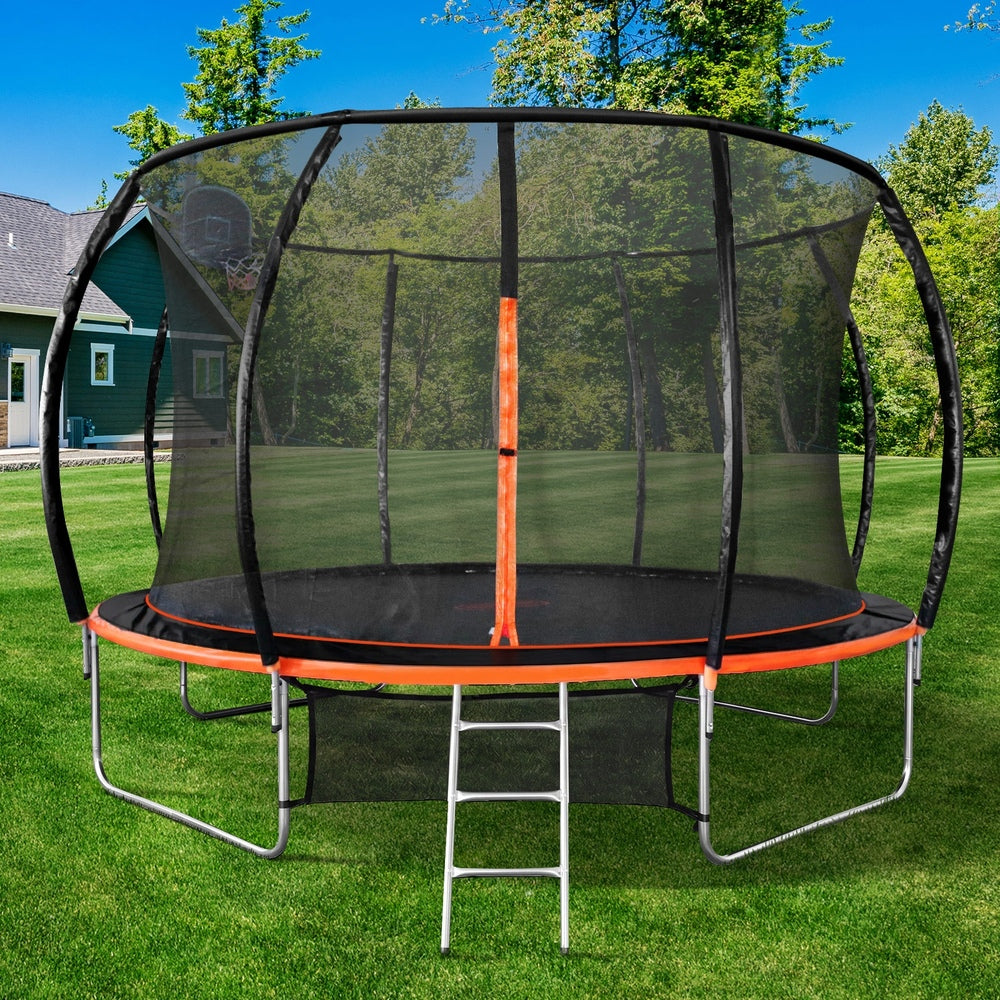 14FT Kids Trampoline Set 427x427x263cm