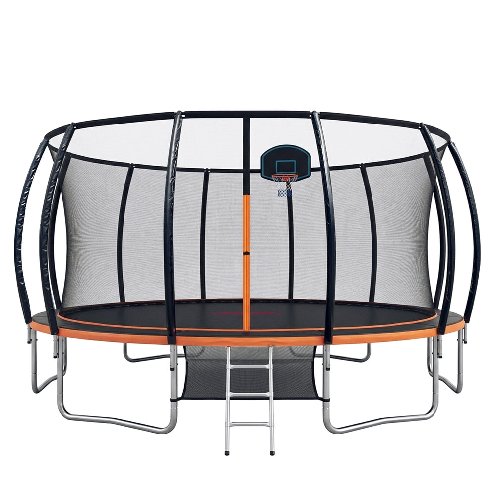 16FT Enclosed Trampoline Set 488x488x263cm