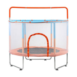 60 Inch Kids Trampoline Enclosure Safety Net Horizontal Bar