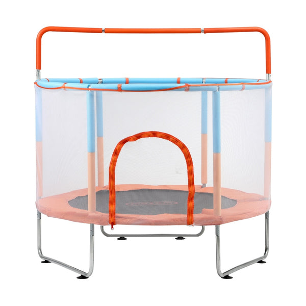  60 Inch Kids Trampoline Enclosure Safety Net Horizontal Bar