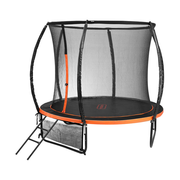  8FT Kids Trampoline Round Encosure Safety Net with Ladder