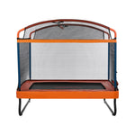 6ft Kids Trampoline With Swing Bar And Rectangular Safety Enclosure