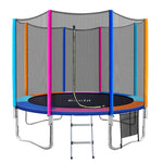 10Ft Trampoline For Kids W/ Ladder Enclosure Safety Net Pad Gift Round