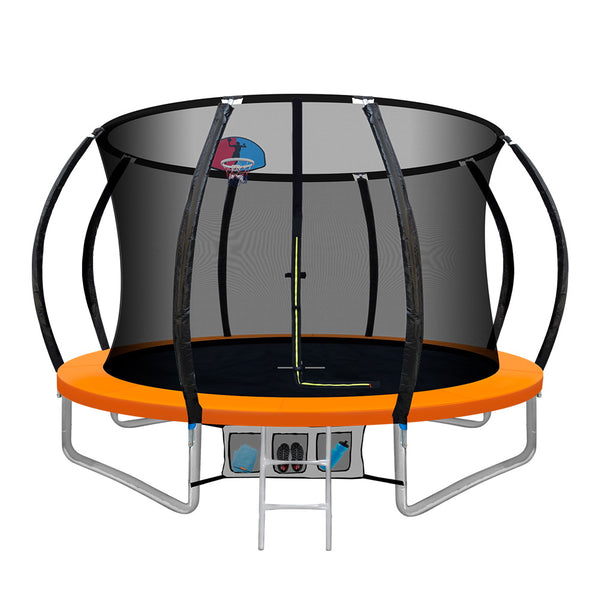  Everfit 10FT Trampoline Round Trampolines With Basketball Hoop